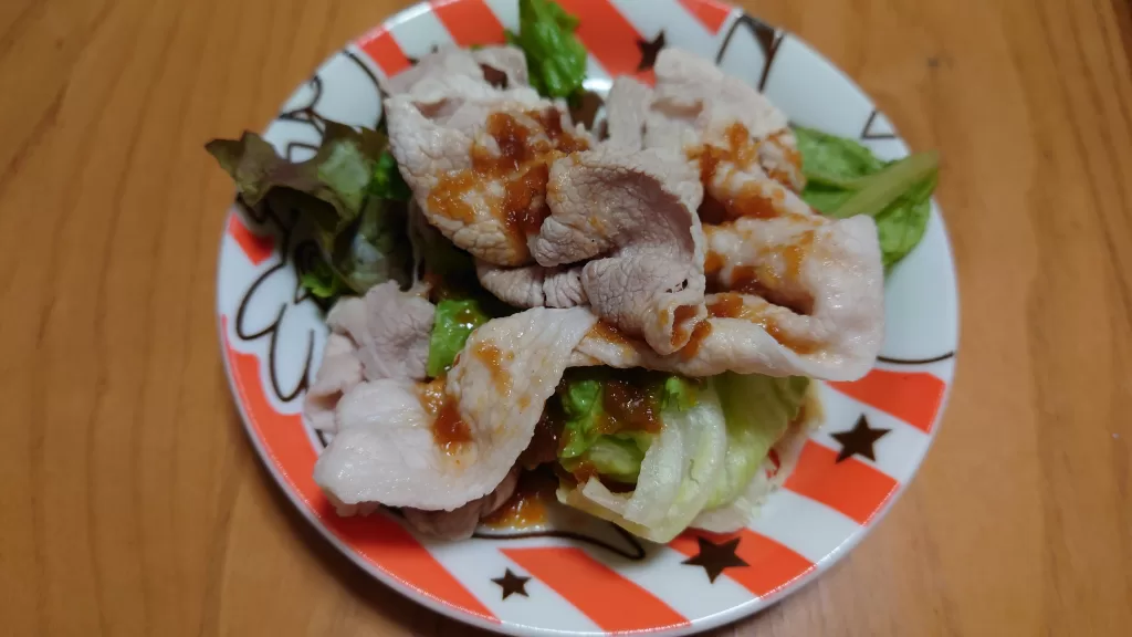 日向夏玉ねぎドレッシングの冷しゃぶサラダ