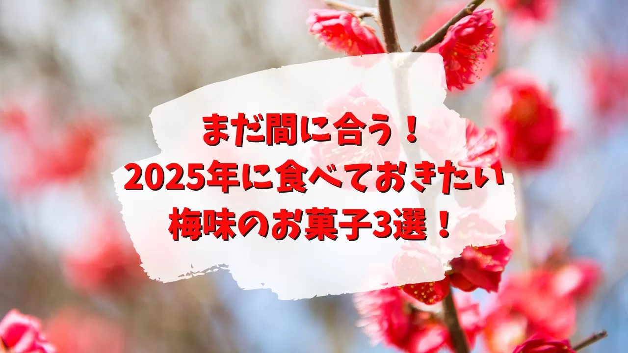 まだ間に合う！2025年に食べておきたい梅味のお菓子3選！