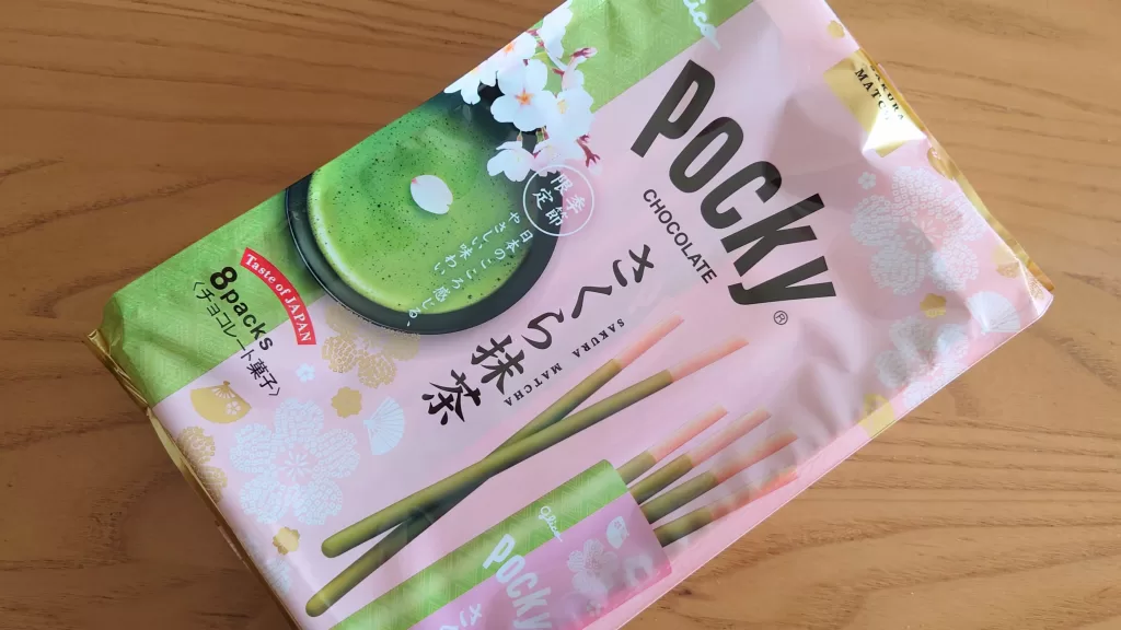 さくら抹茶ポッキーのパッケージ