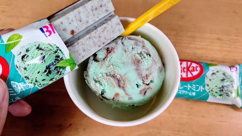 キットカットの「チョコレートミントアイスクリーム味」とサーティワンの「サーティワン スーパーチョコミント」の違いは？