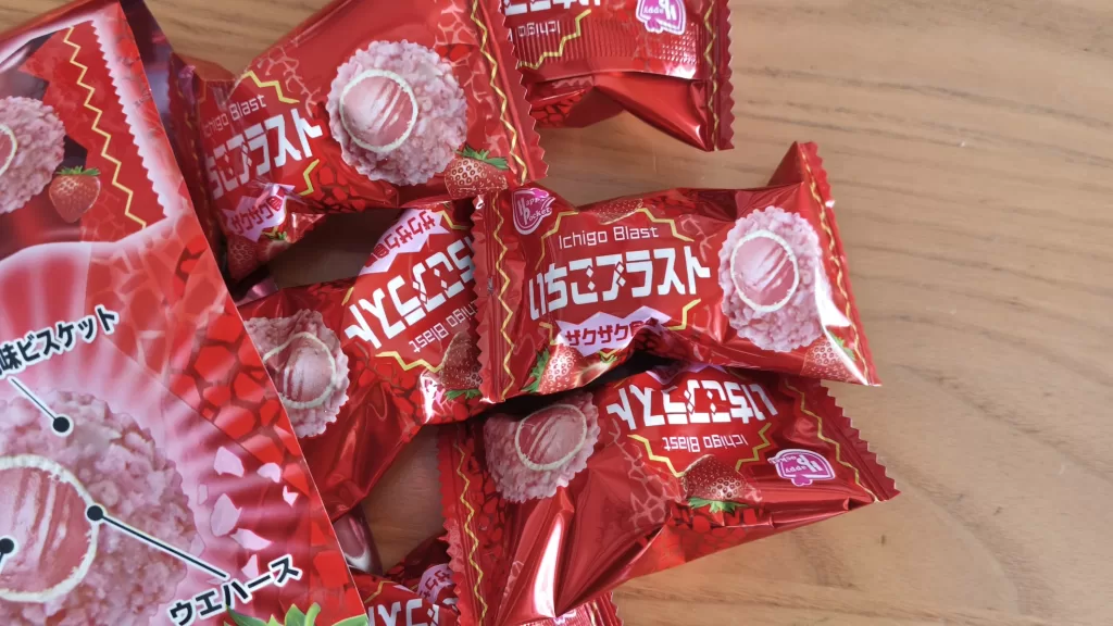 いちごブラスト、個包装の様子